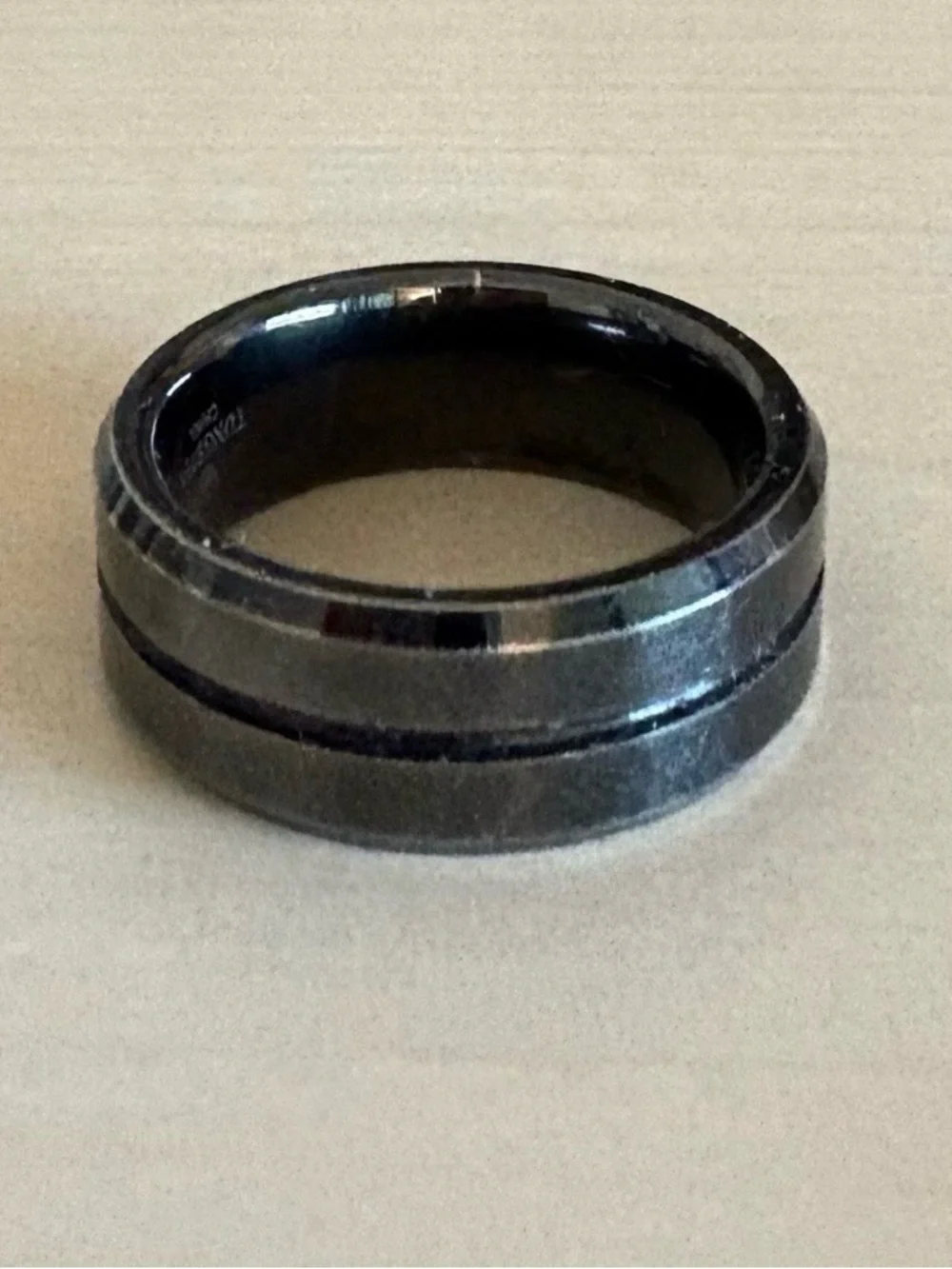 Men's Black Tungsten Ring